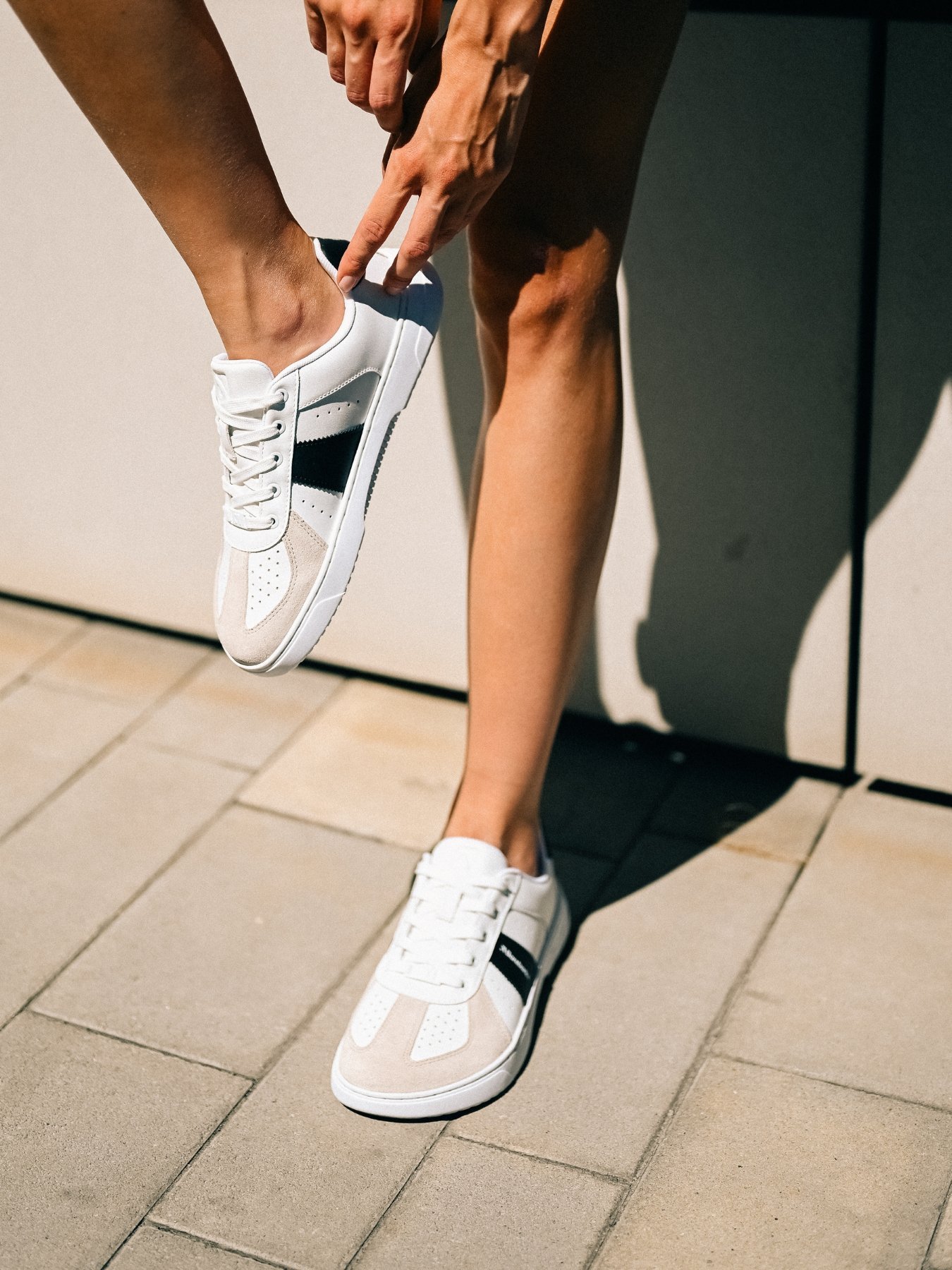 Босоногие кроссовки Barebarics Icara бело-бежевые