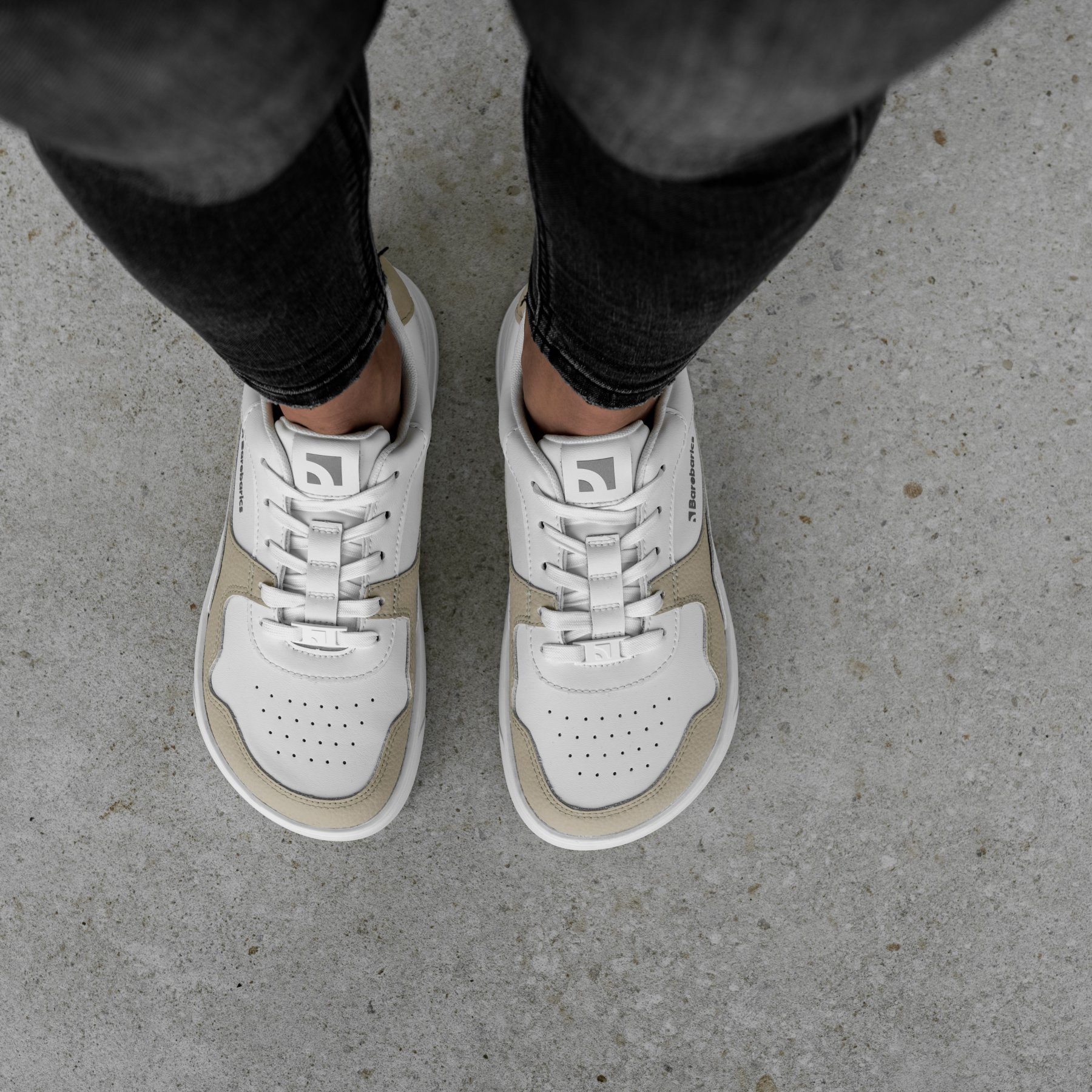 Босоногие кроссовки Barebarics Zing бело-кремовые