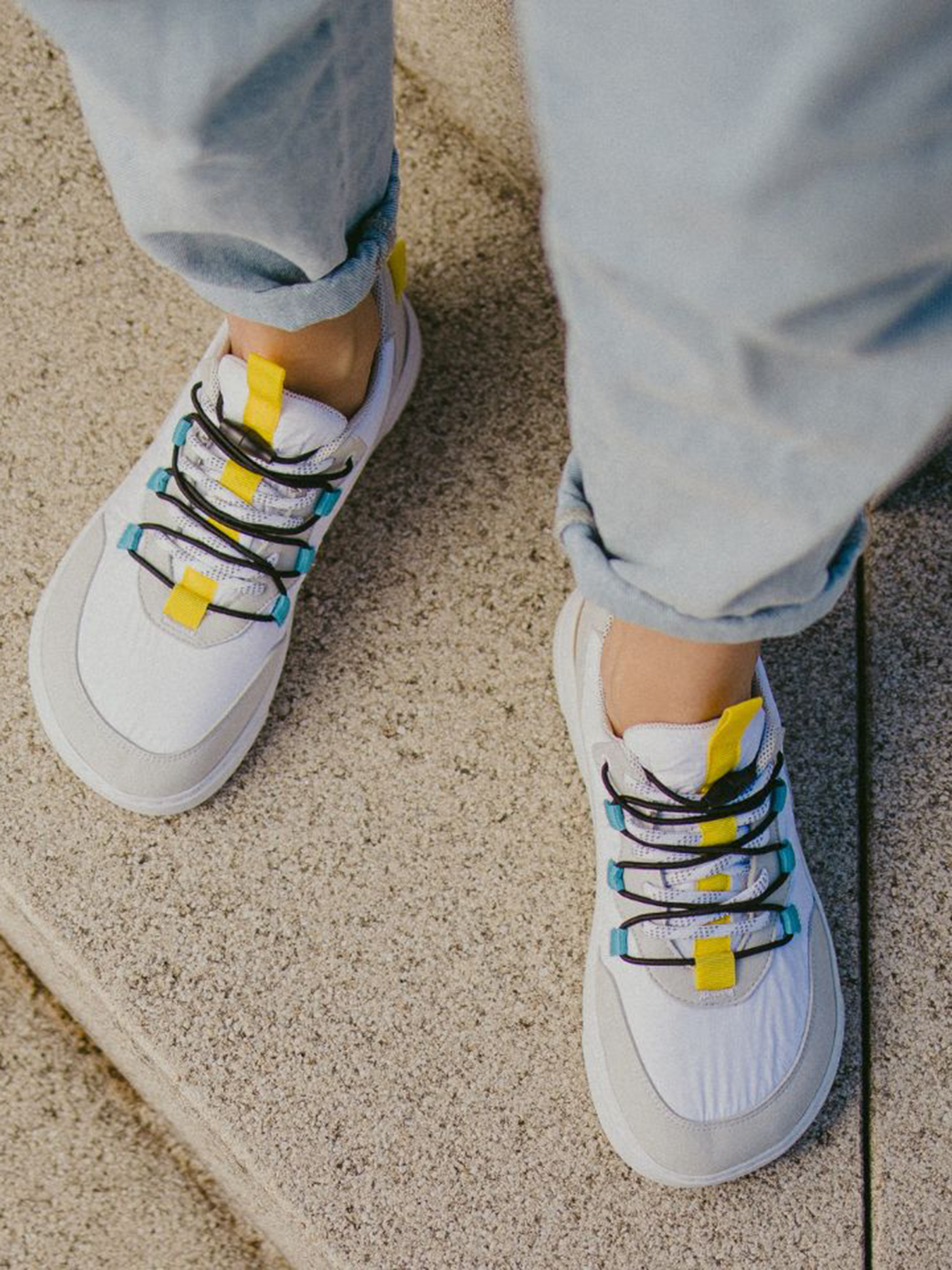 Босоногие кроссовки Barebarics Revive бело-серые