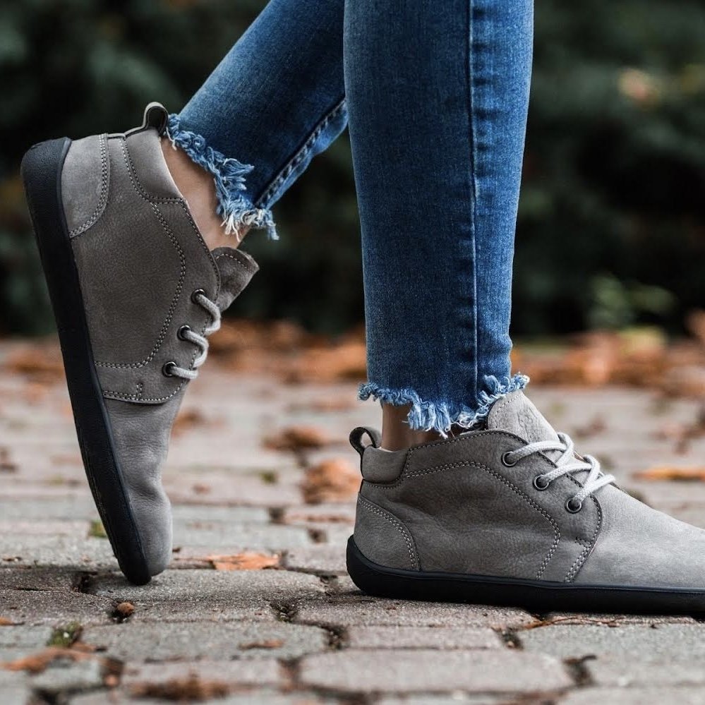 Ботинки Barefoot Be Lenka Icon серая галька