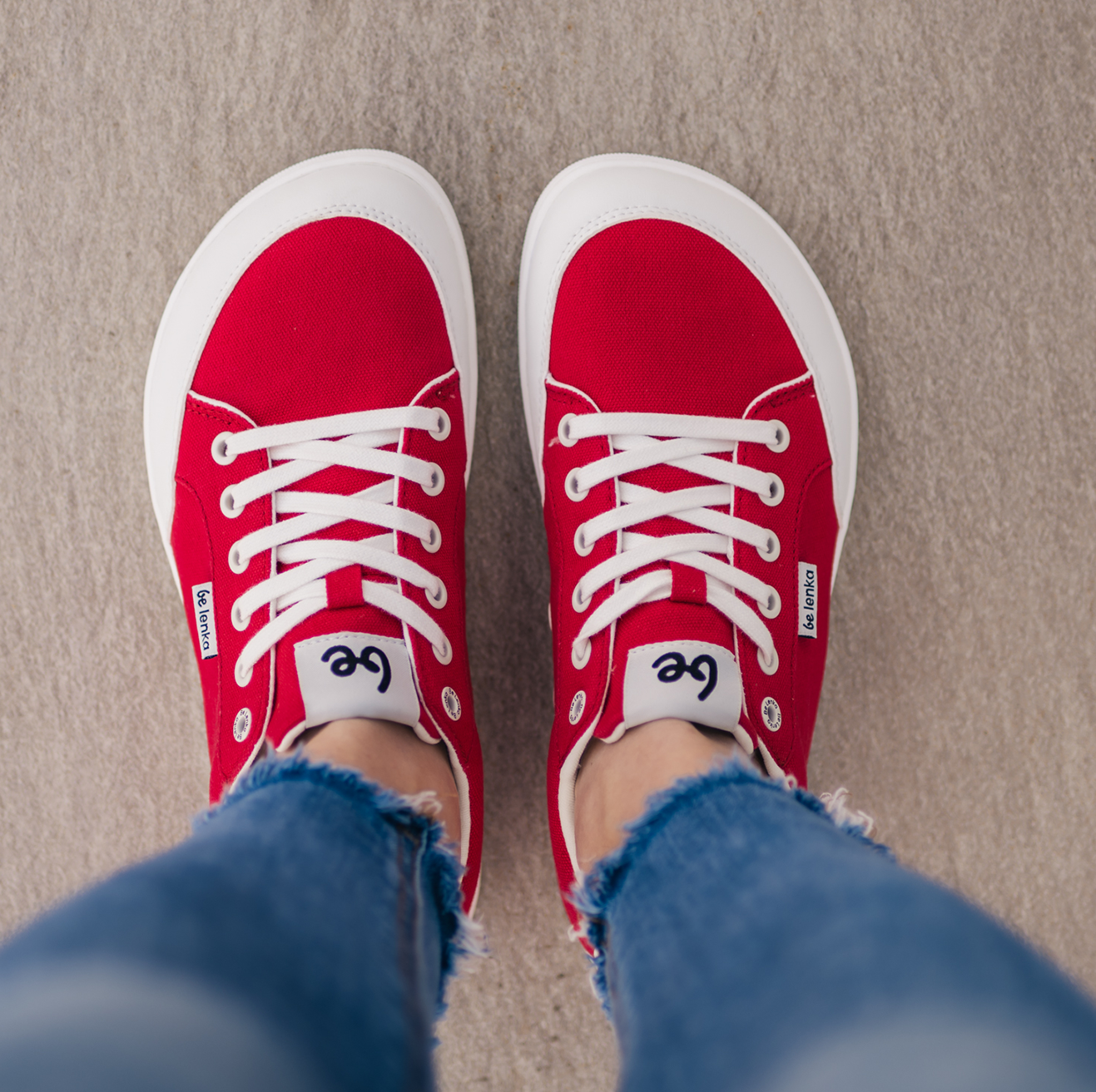 Босоногие кеды Be Lenka Rebound красно-белые