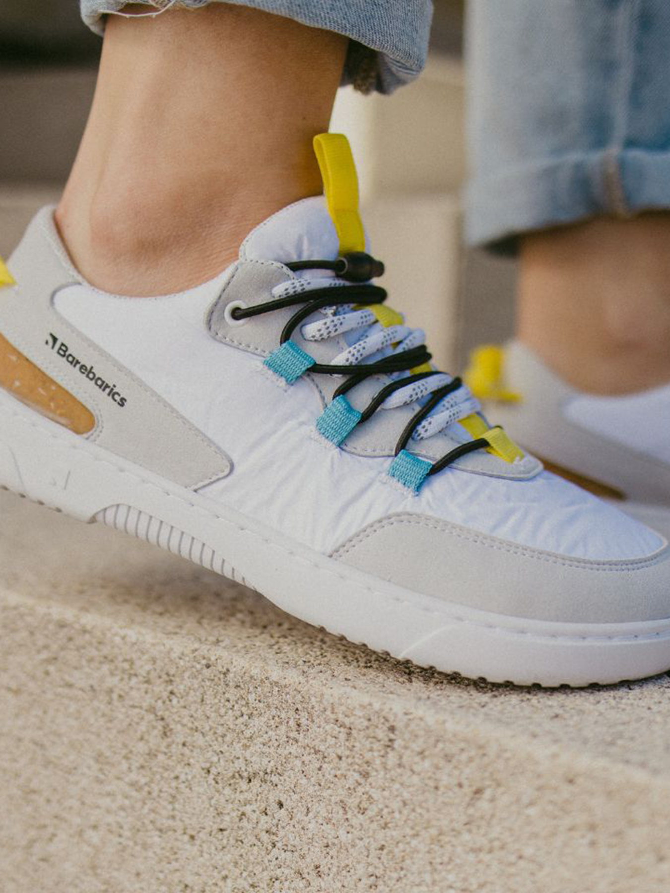 Босоногие кроссовки Barebarics Revive бело-серые