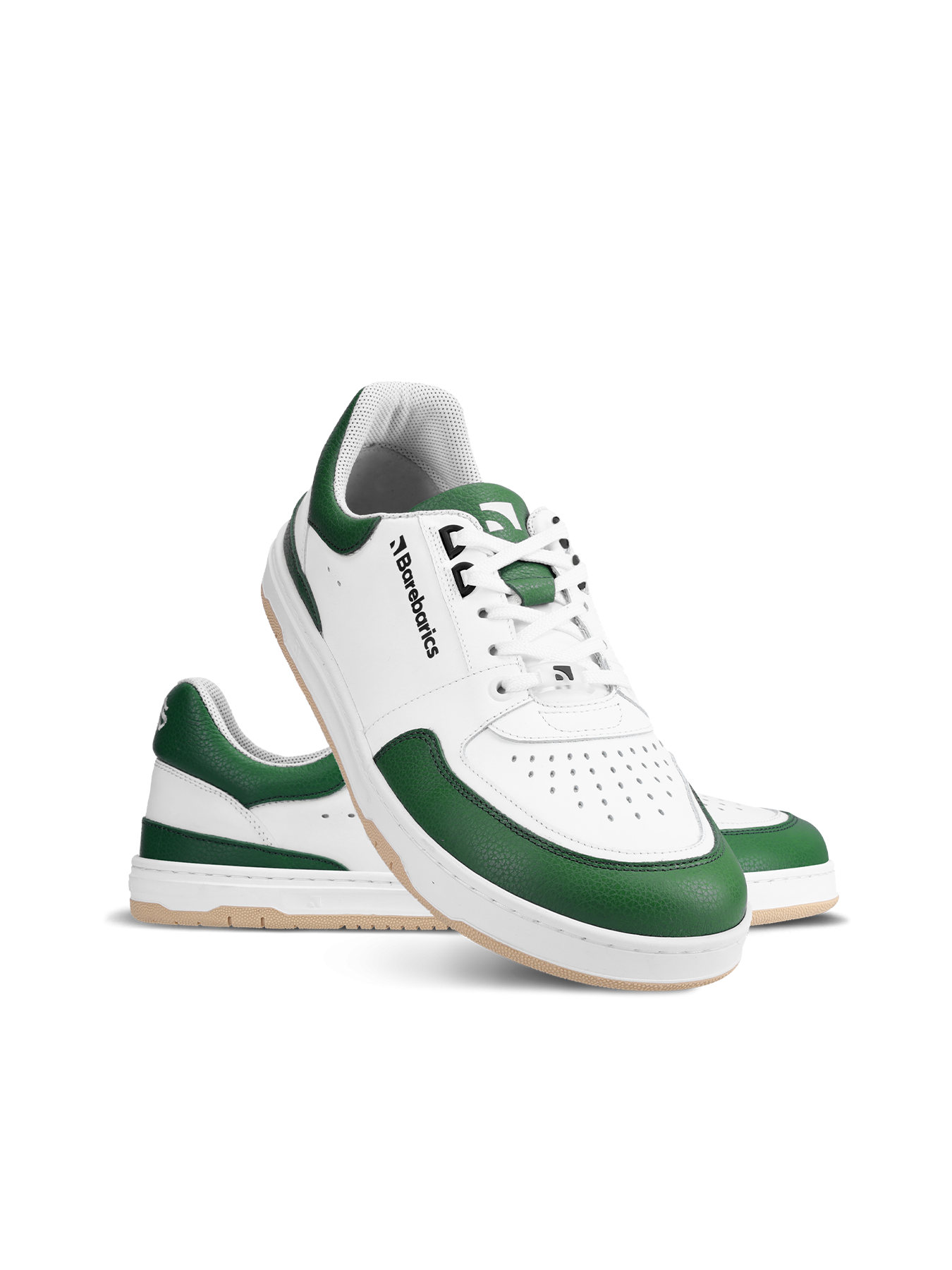 Босоногие кроссовки Barebarics Wave бело-зеленые