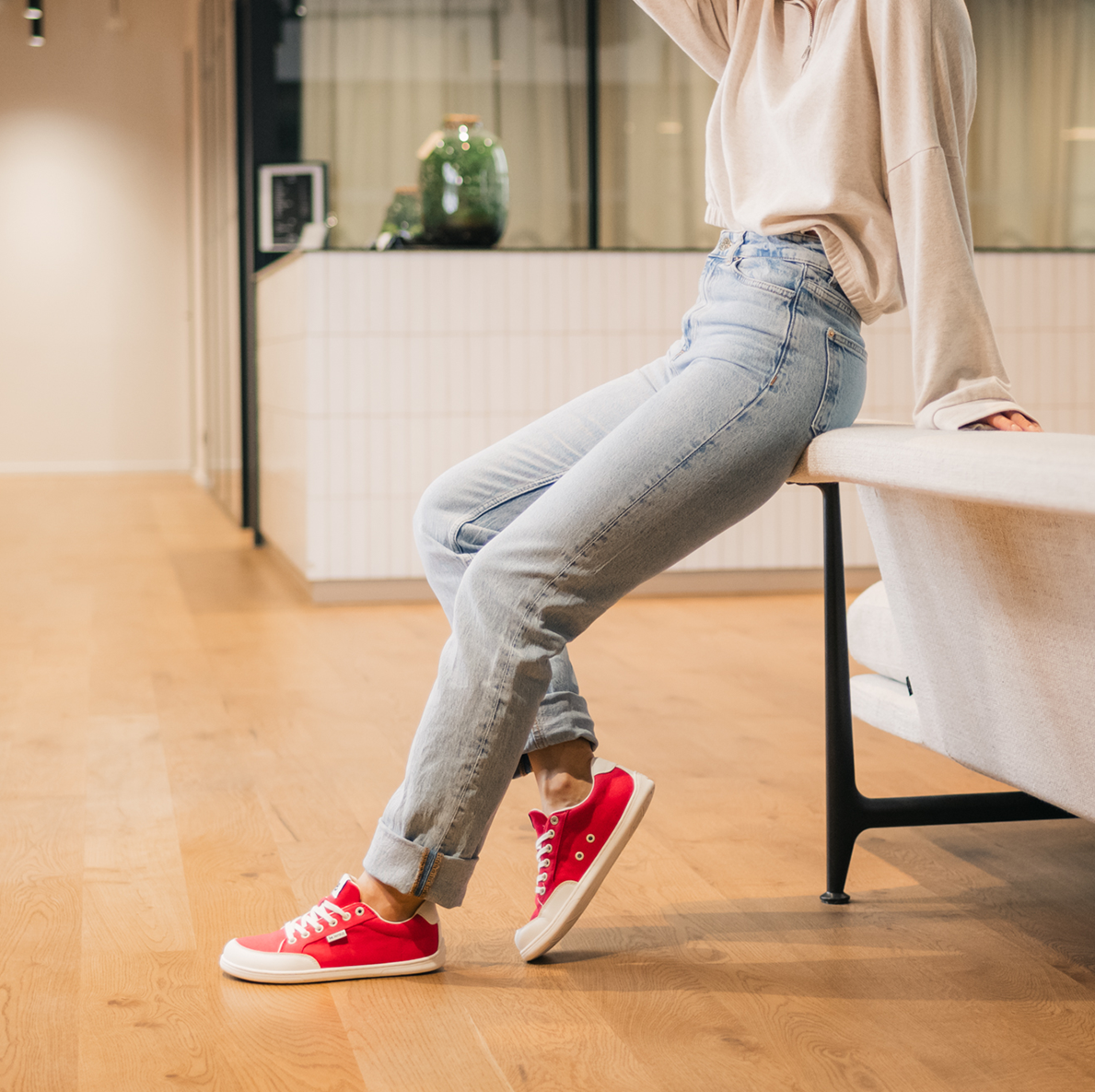 Босоногие кеды Be Lenka Rebound красно-белые