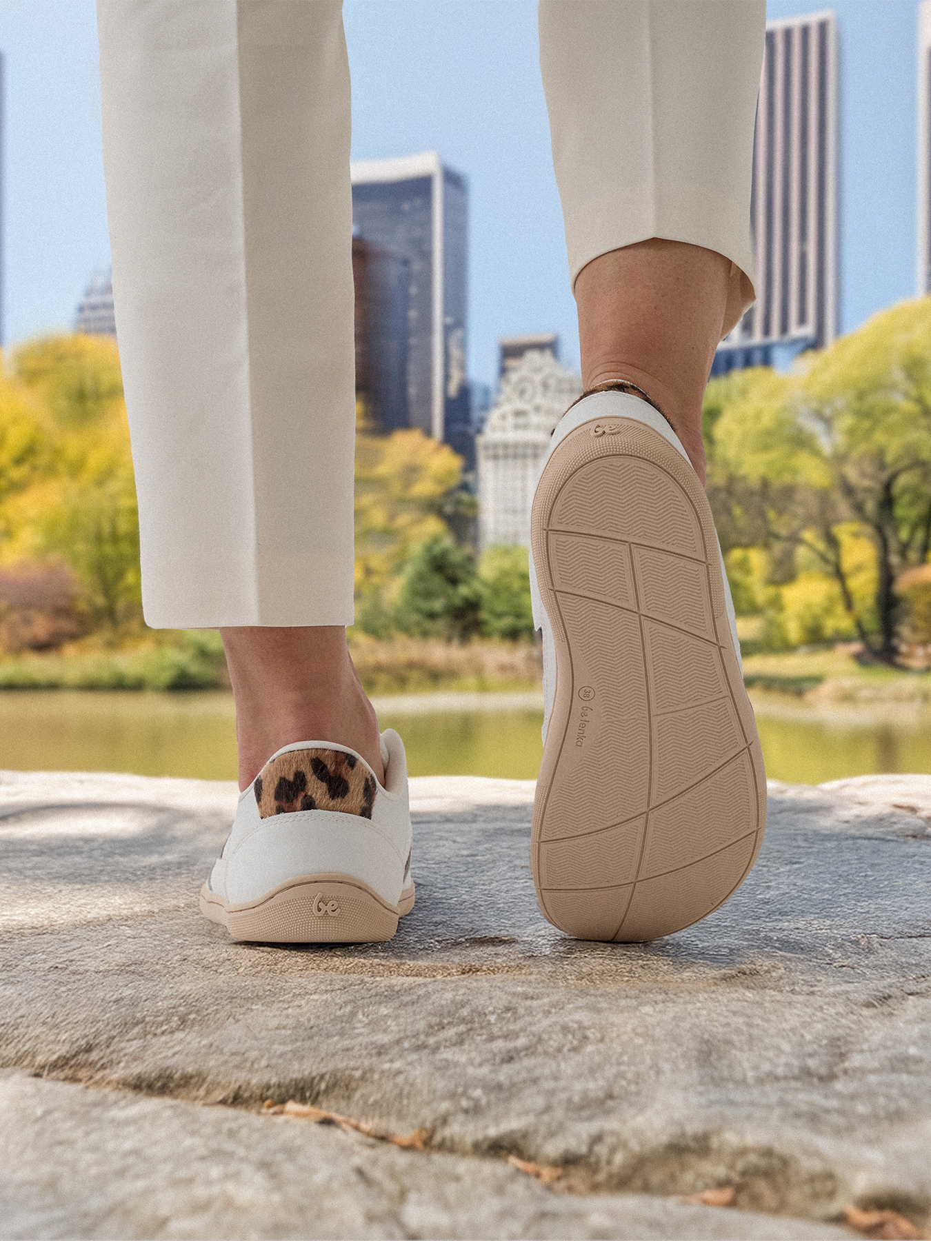 Босоногие кроссовки Be Lenka Cellestia белые/леопардовые