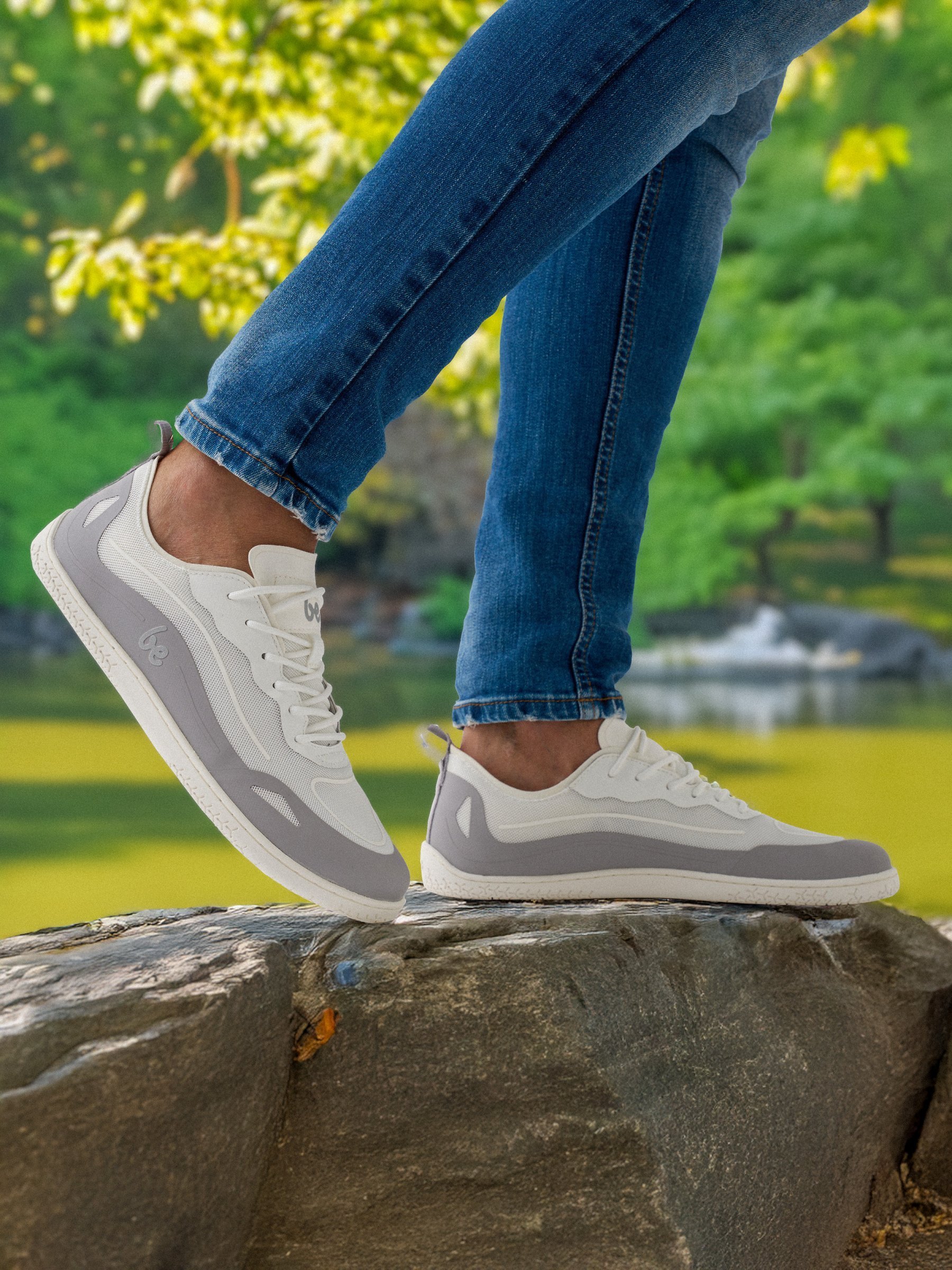 Босоногие кроссовки Be Lenka Velocity серо-белые