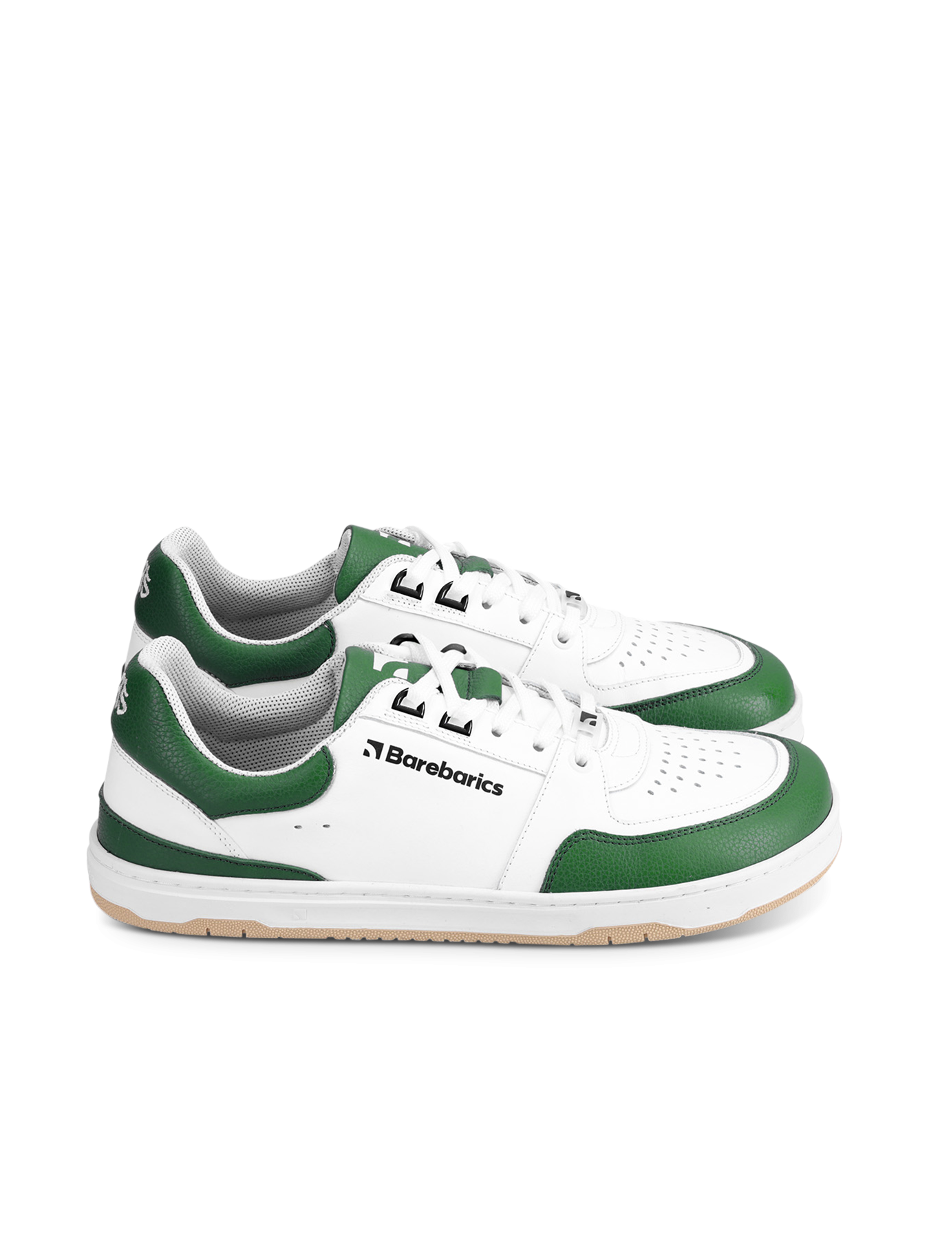 Босоногие кроссовки Barebarics Wave бело-зеленые